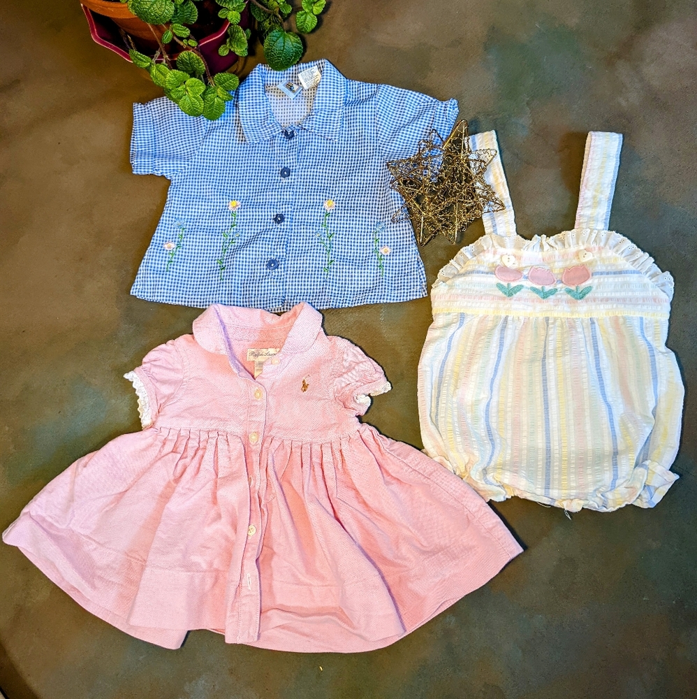 Vintage Baby Bundle 3 to 6 months Tuti Fruiti Health Tex Ralph Lauren